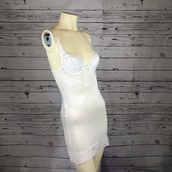 Vintage Victoria secrets Lace shapewear dress bundle of 2 in black & white 32 B - Picture 3 of 12